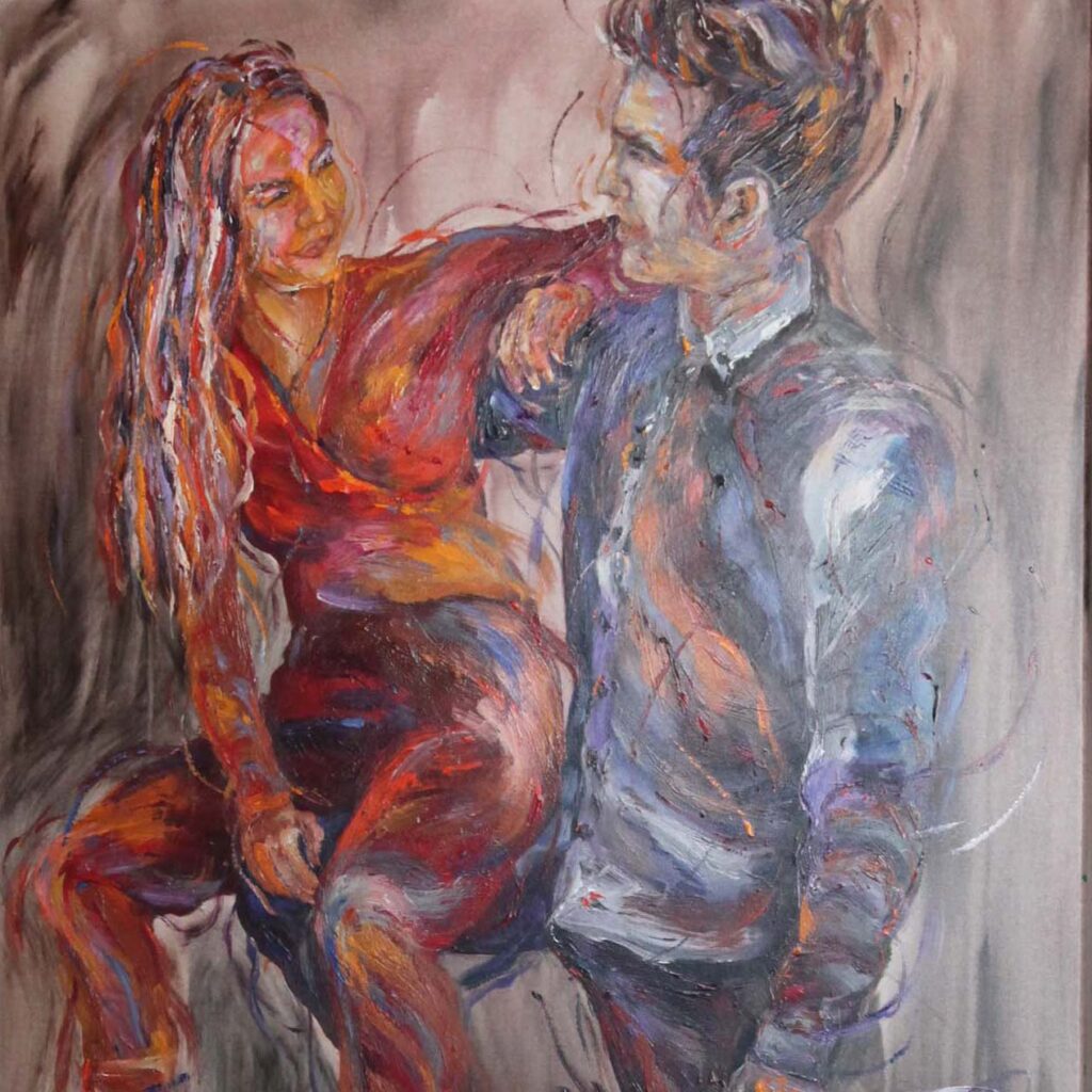 Bestillingsarbejde fra model til det færdige maleri.