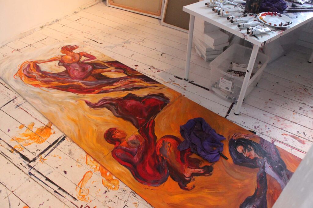 Bestillingsarbejde fra model til det færdige maleri.